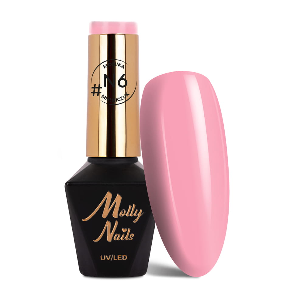 Lakier Hybrydowy Led/Uv Gel Polish Molly Nails #Natural By Monika Mielniczuk Nr #N6 Hema/Di-Hema Free 8G