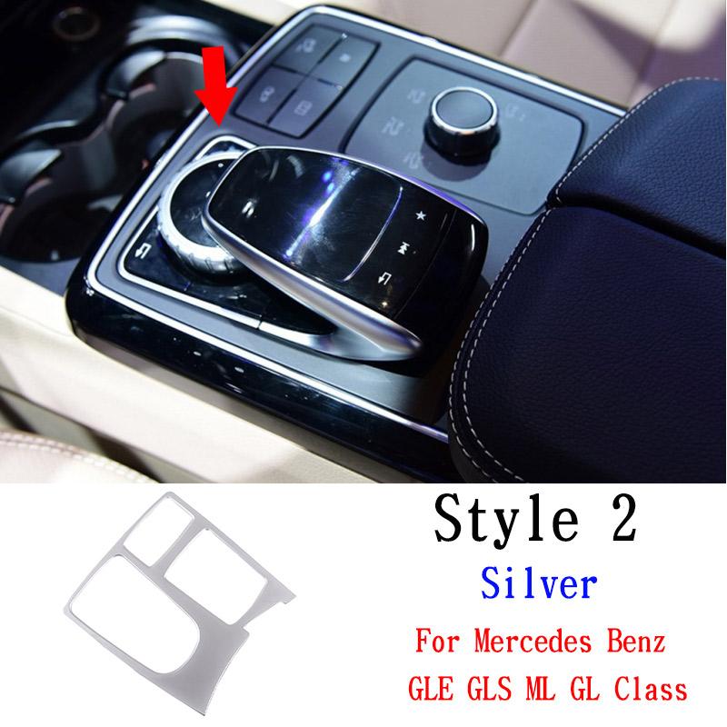 ABS Car Central Control Multimedia Frame Decoration Stickers For Mercedes-Benz GL GLS X166 13-19 ML GLE W167 Car Accessories