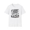 Skellie Bookstore Halloween Softstyle T-Shirt, Spooky Skeleton Tee, Bookish