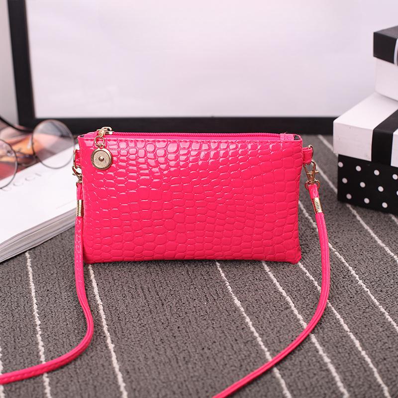 Alligator Small Square Bag Women's Coin Bag Hand Shoulder Crossbody Bag Leather Key Mobile Coin Purse