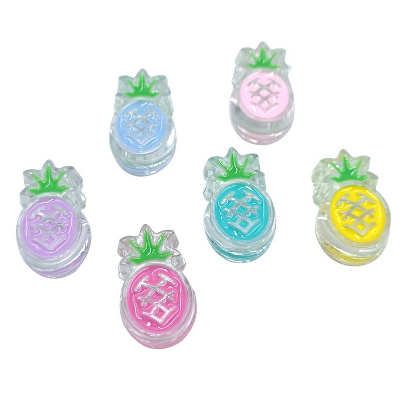 

4шт акриловые ананасовые радужные бусины кулон для изготовления ожерелья, браслета и ювелирных изделий