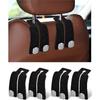 Headrest Hooks For Car, 4 Pack Car Seat Back Organizer Storage Hook, Double Hook Car Seat Hooks For Hanger Purses And Bags, Leather Purse Holder For