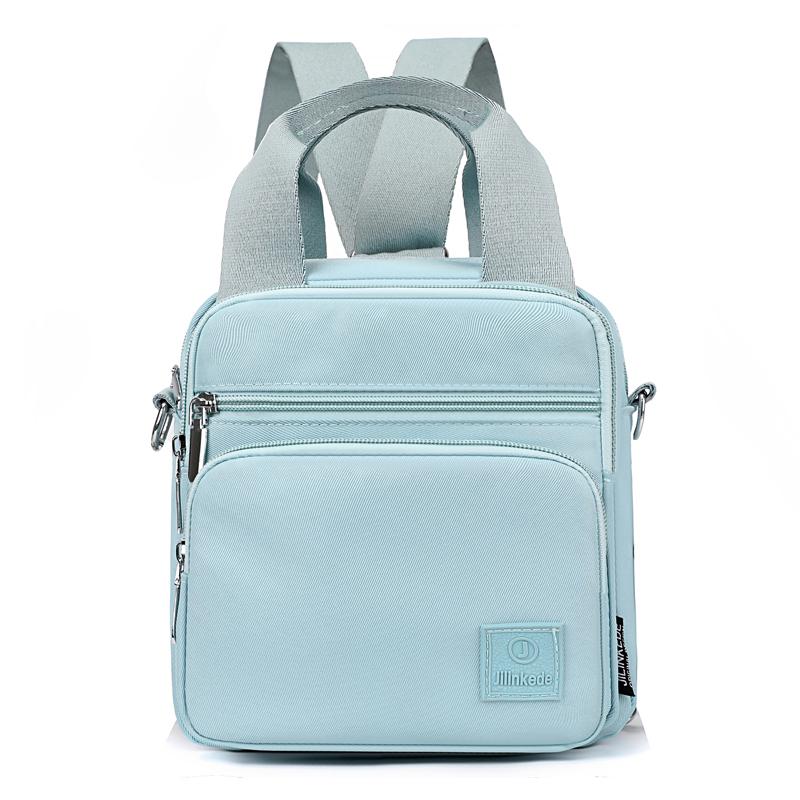 Women's Multifunctional Nylon Backpack Solid Color Shoulder Bag Crossbody Bag Commuter Handbag