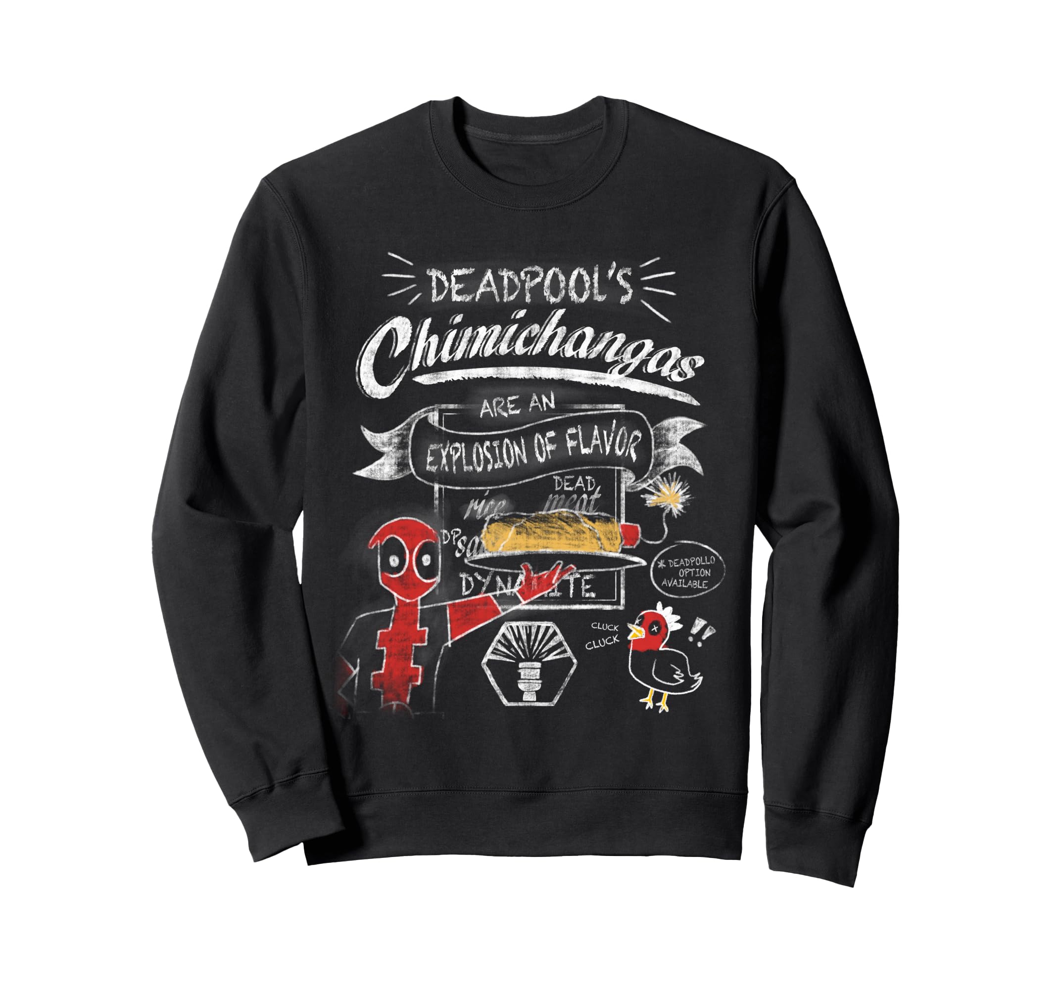 

Marvel Deadpool Chimichanga Flavor Explosion Sweatshirt