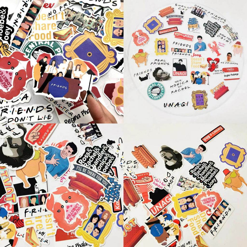Superior Quality Friends Tv Show Decal Stickers Ideal For Luggage And Skateboards