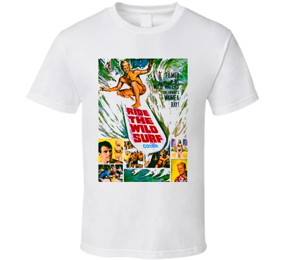 

Ride the Wild Surf T Shirt Retro Vintage Surfing Tee Cult Film Classic 60s Gift XL