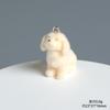 Cute Flocked 3D Dog Resin Figure Animal Statue Keychain Pendant for DIY Crafts Home Desk Decor Kawaii Gift Ideas