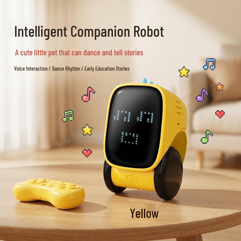 LED Eye-Protective Remote Control Smart Robot - Touch-Sensing Early Education Story Machine for Kids