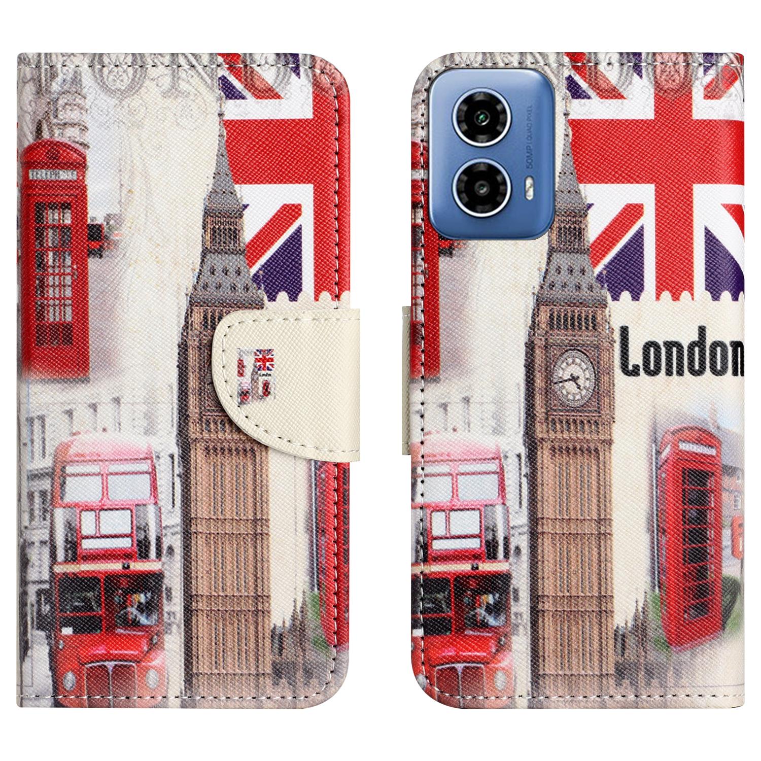 

For Motorola Moto G45 5G/G34 5G Magnetic Case Pattern Design Wallet Phone Cover J