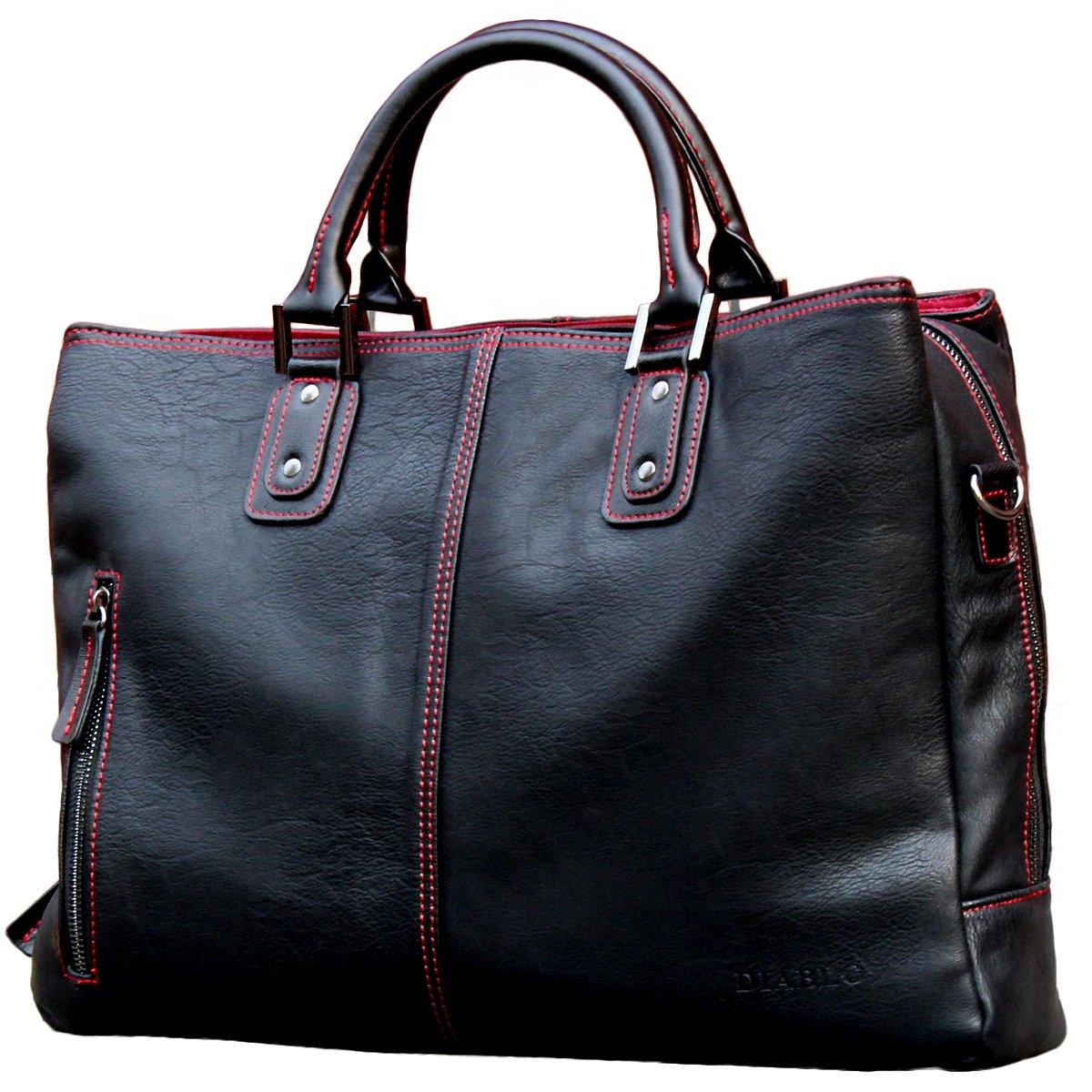 

DIABLO Business Bag 2WAY Большая вместительная сумка через плечо из коровьей кожи x [Diablo] Мужская [KA-2100] (Черный Красный)