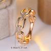 Vintage Hollow White Zircon Minimalist Rings For Women Fashion Gold Color Engagement Ring Wedding Jewelry Bridal Valentine Gifts