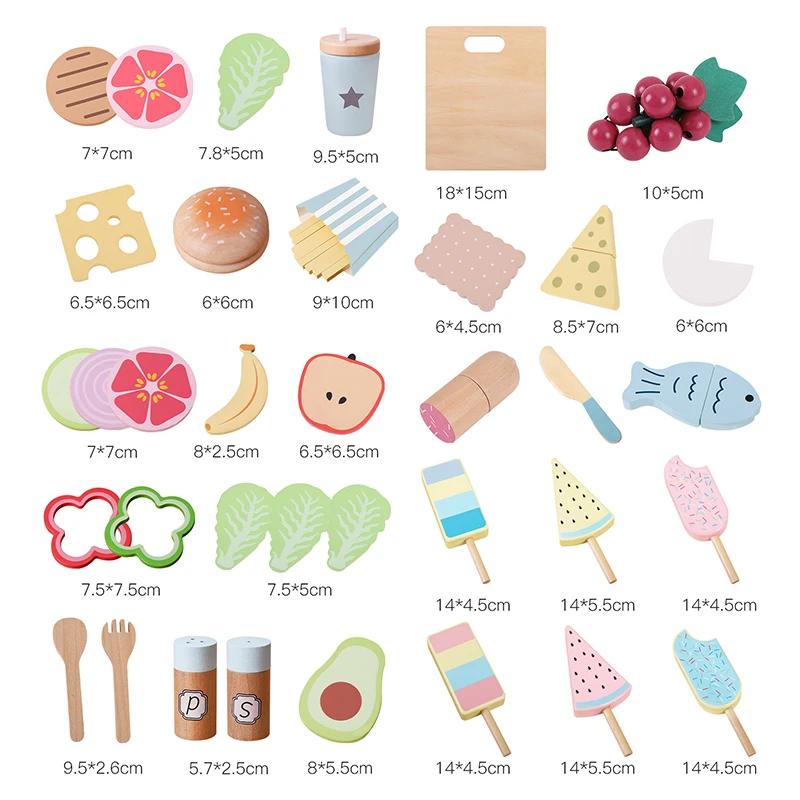 Non-Toxic Kitchen Toy High Quality Pretend Play Kids Simulation Wooden Food Salad Set Creative Wooden Fruit Toy Early Education Play House