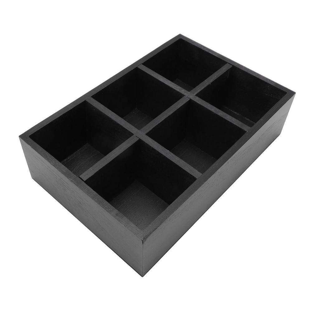 Coffee Station Organizer with Divider Wooden Coffee Bar Accessories Storage Box Tea Bags Coffee Pods Holder for