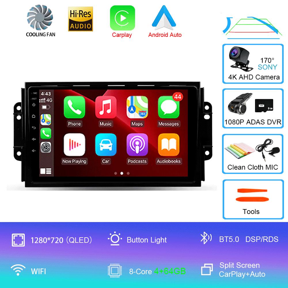 Car Radio 4G DSP Android 14 For Chery Tiggo 3 3X Tiggo 2 Multimedia Video Player Carplay GPS Navigation Stereo Autoradio DVD