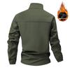 Men's Softshell Fleece Jacket for Autumn/Winter - Stand Collar, Casual Outdoor Mountaineering Coat