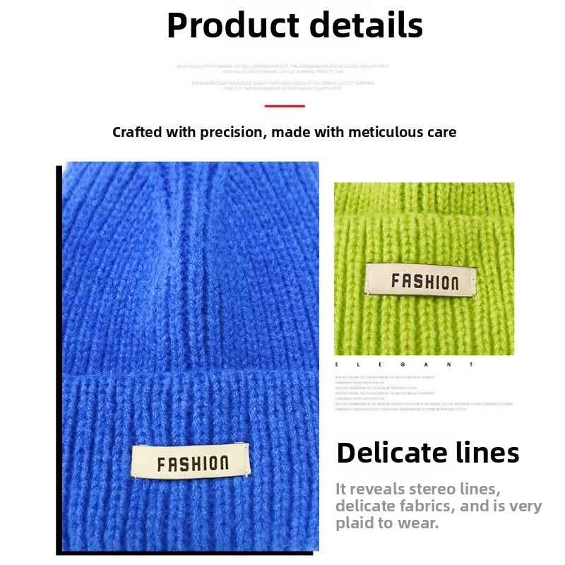 Korean-style Cat-ear Hat - Children's Size - Warm Woolen Hat for Autumn and Winter - Pure Color Knitted Hat - Sweet and Cool Style