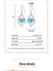 Japanese & Korean Zircon Silver-Plated Fashion Earrings: Elegant Medium-Length Hooks with Heart Details for Women