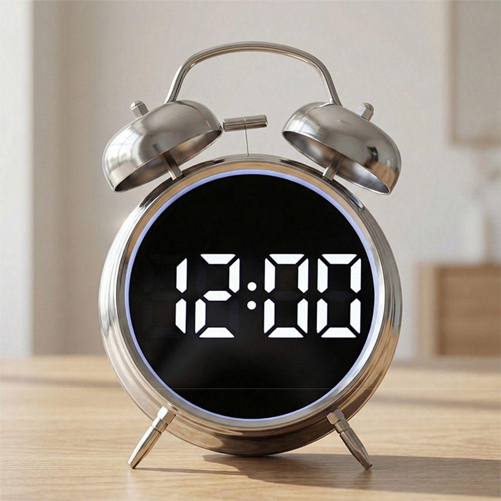 Extra Large Sound LED Electronic Clock Night Light Multifunctional Smart Alarm Clock Simple Number Display Non-Ticking
