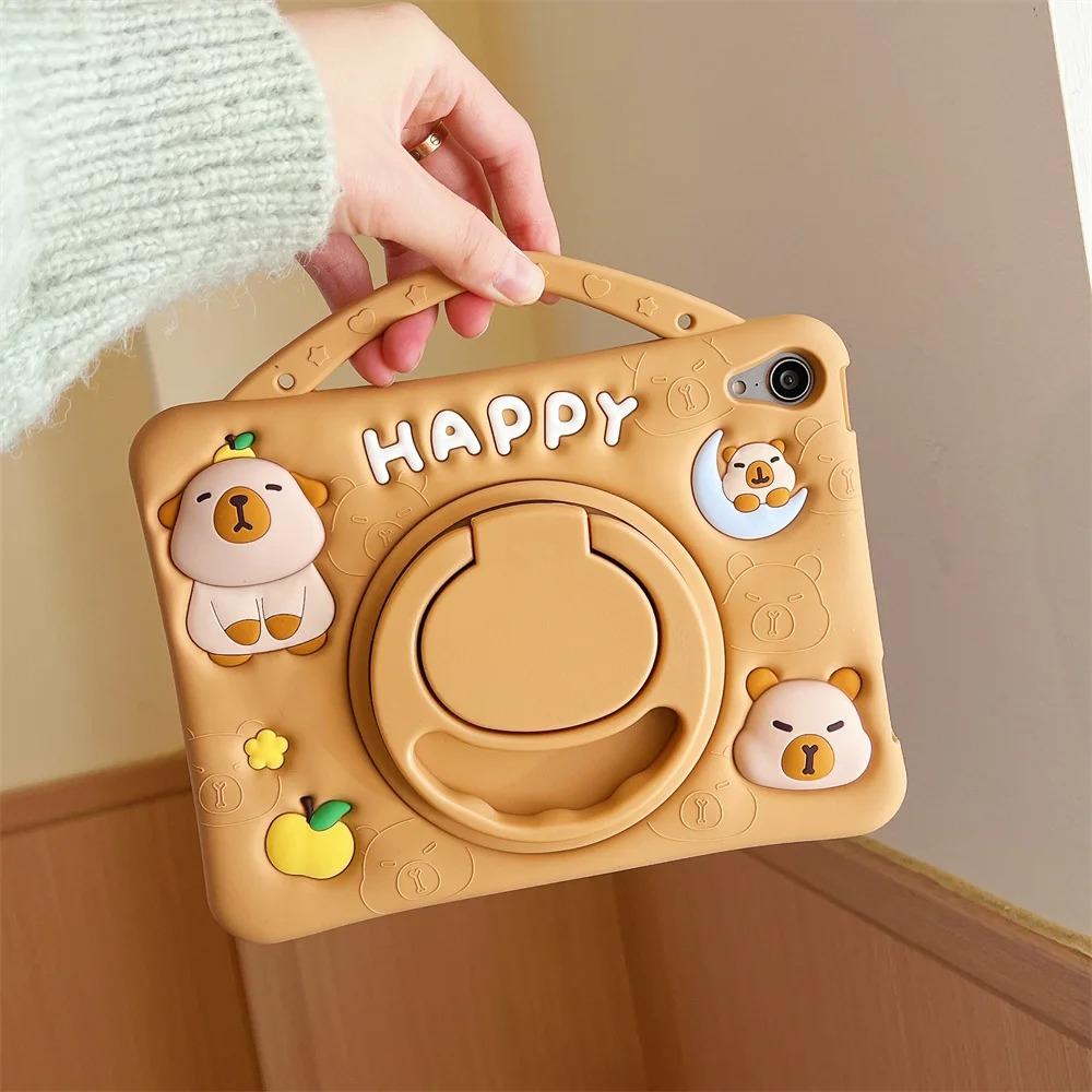 3D Cartoon Capybara iPad Hoesje Voor iPad Air Mini 1 2 3 4 5 6 Pro 11 11inch 7e 8e 9e 10.2 10e Generatie 10.9 Siliconen Hoesje IPad Mini 6 7 8.3in