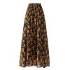 Women's Flowy Floral Mesh Maxi Skirt