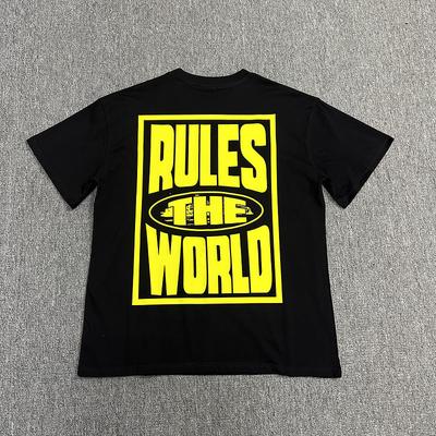 25 Street TShirt American Street Hip Hop Short Sleeve Letter Logo Printed Crew Neck Short Sleeve Top