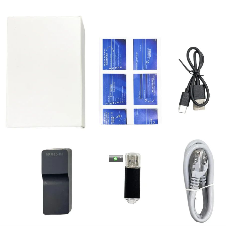 

Оригинальные игровые аксессуары One-Key JB Tool Mod Kit для PS4 FW 9.0 11.0 System USB Dongle USB-адаптер с кабелем Ethernet Type-C