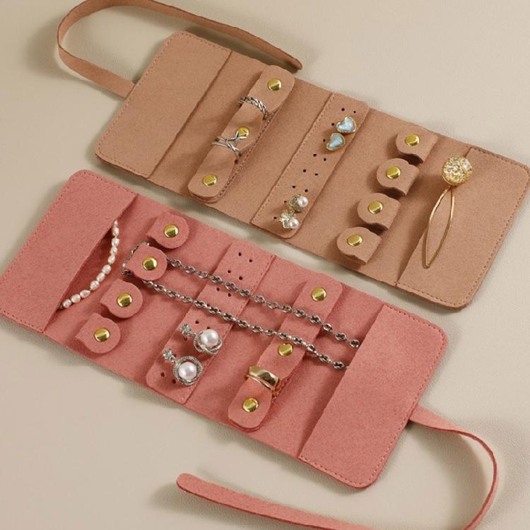 Rouleau à Bijoux Coloré Étui de Rangement Polyvalent pour Bijoux de Voyage Sac d'Exposition Élégant