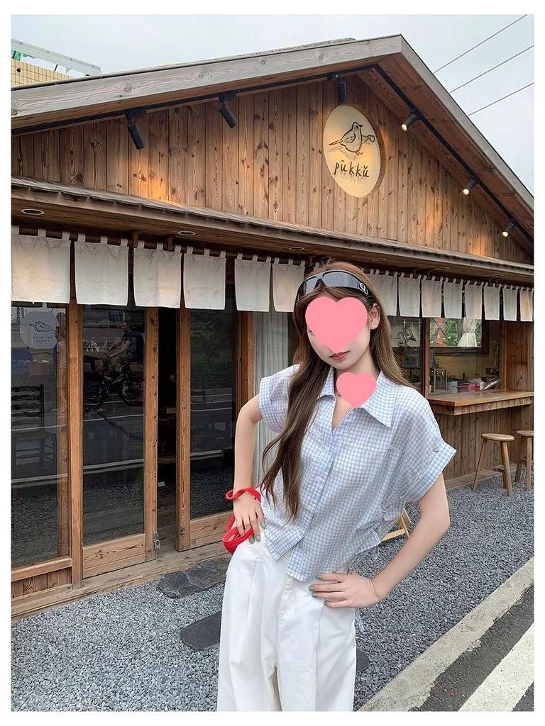 Kleine Damen Sommer Karo Kurzarm Locker Cropped Top - Stilvoll, Vielseitig, Altersmilderndes Design