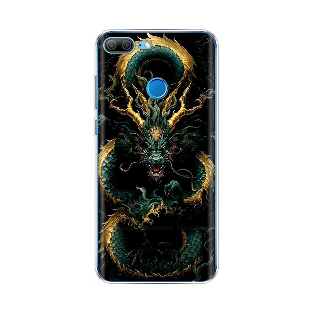 Phone Case For Honor 9 Lite Back Cover for Huawei Honor 9 Lite Cases Transparent Silicon TPU Protective Cats Flower Print Covers