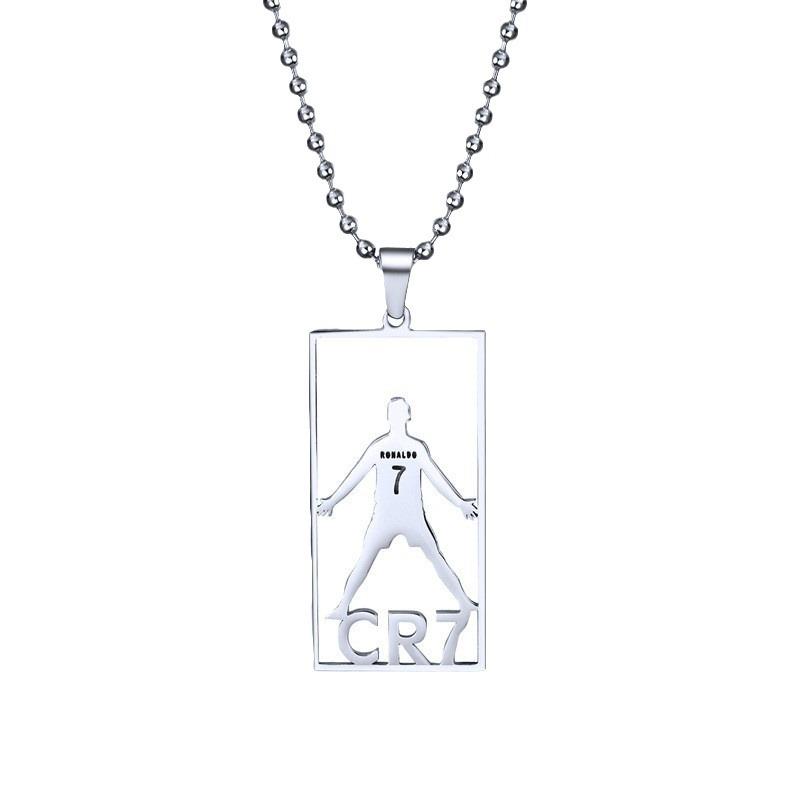 HNSP Нержавеющая сталь Криштиану Роналду Лионель Месси Подвеска Цепочка Ожерелье Для Мужчин Футбол CR7 Аксессуары