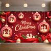 New Year Party Banner Christmas Ornament Christmas Banner Christmas Decoration Banner Red Ribbon For Holiday Decoration New Year