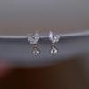 2023 Trendy French-Inspired Diamond Leaf Stud Earrings for Women