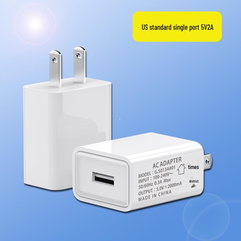 

FCC Certified Dual-Port 5V 2A Charger for Mobile Phones and Small Appliances Single-port 5V2A Standard білий