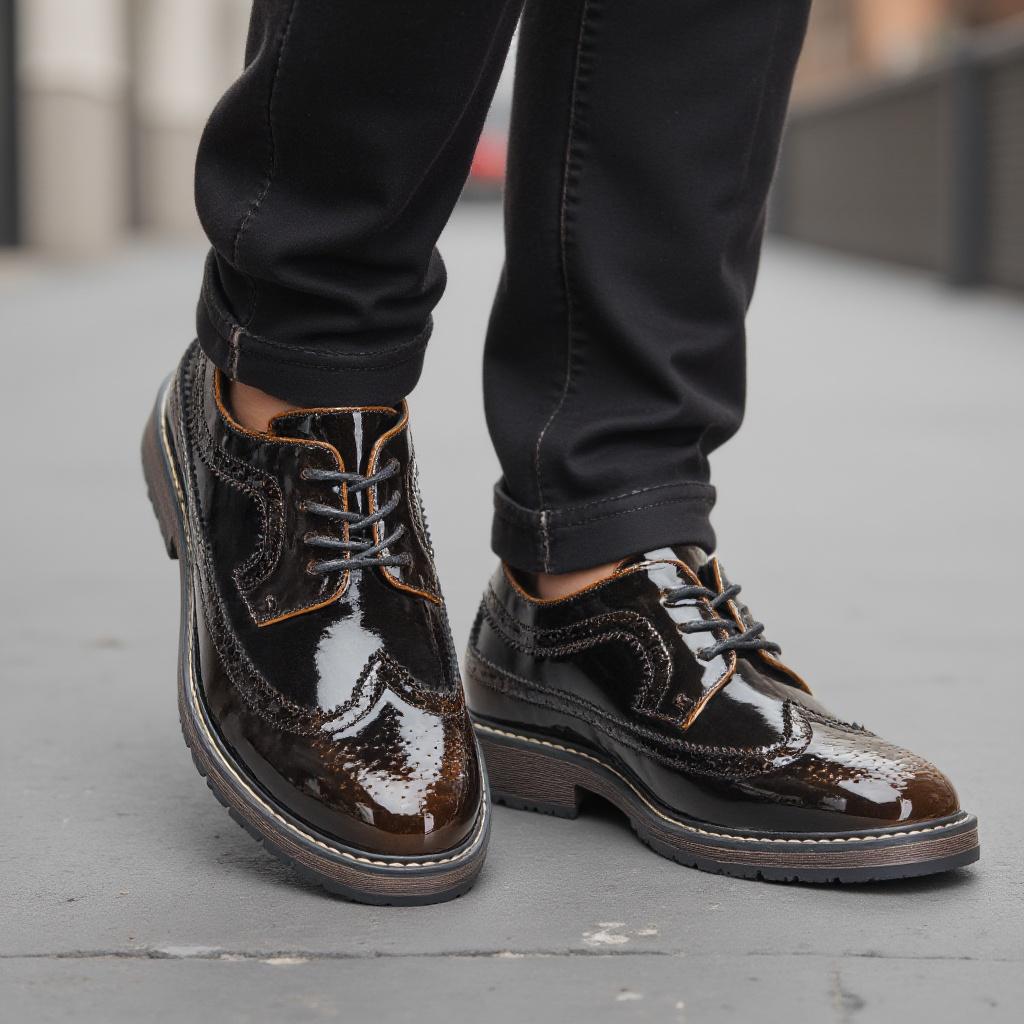 Men Leather Shoes Brand Comfortable 2026 Comfortable Fashion Men Derby Shoes