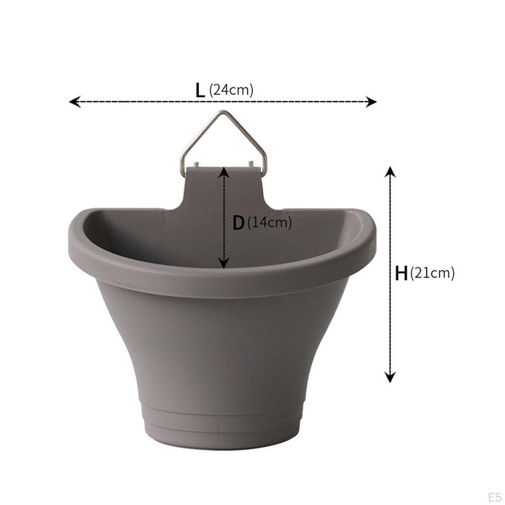 Elegant Hängande Blomkruka med Dräneringssystem - Modern Väggdekoration för Trädgårdar