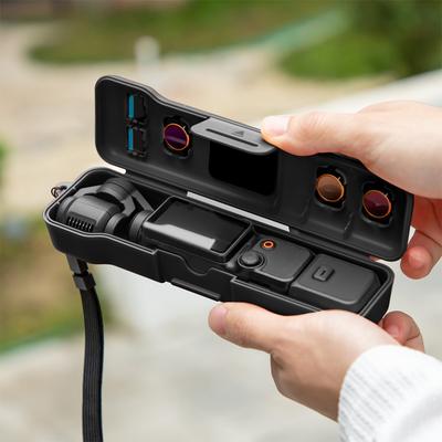 Flip-Open Protective Case with Lanyard PC Hard Protective Cover Wear Resist Camera Shell Sleeve for DJI OSMO Pocket 3