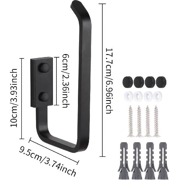 Set of 2 Modern Decorative Curtain Tiebacks and Holdbacks, Wall Mounted Aluminum Alloy Drapery Tiebacks Holder for Bedroom, Living Room, Kitchen