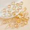 26 Pcs/Set Vintage Irregular Geometric Finger Rings for Women Minimalist Exaggerated Hollow Twist Thick Open Rings Punk Jewelry