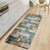 Wood Pattern Printing Soft Kitchen Rug Anti-Fatigue Kitchen Rug Waterproof Non-Slip Rugs Set Runner Rug Bedside Rug Absorbent Carpet For Kitchen
