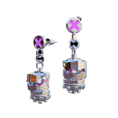 Arcane Jinx Earrings Anime Cosplay Prop For Women Jinx Figure Weapon Jewelry Hip Hop Punk Personality Earring Party Jewelry Gift