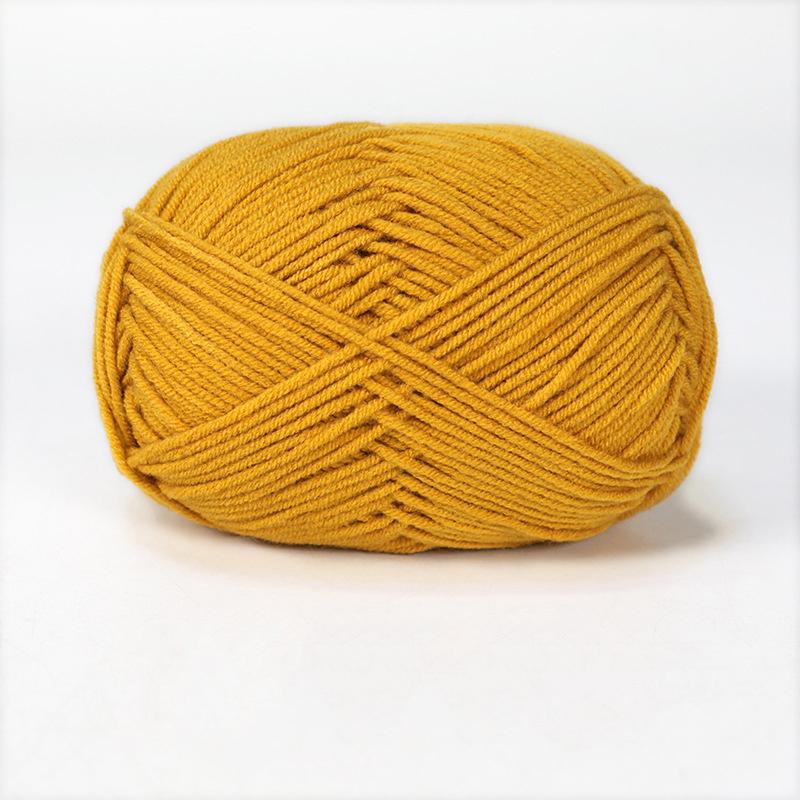 Milk Cotton Yarn 4 Strand Combed Fiber Milk Cotton Medium Fine Yarn Handmade Knitted Sweater Scarf DIY Material Bag