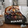 Warner Bros. Works (14) Customize Text Blanket Multi-purpose Personalized Blanket Durable Comfort Great for Chair Bedding Sofa Living Room