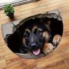 1Pcs German Shepherd Puppy Semi Circle Welcome Doormat Non-Slip for Outdoor Patio Porch Kitchen Bathroom Entryway Floor Mat