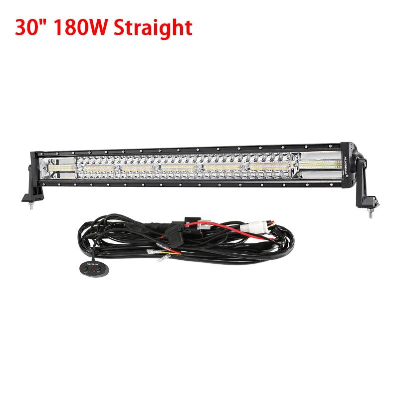 Auxbeam 22/30/42inch 6 Modes Combo Beam LED Work Light Bar with Memory Function for Truck Pickup Offroad