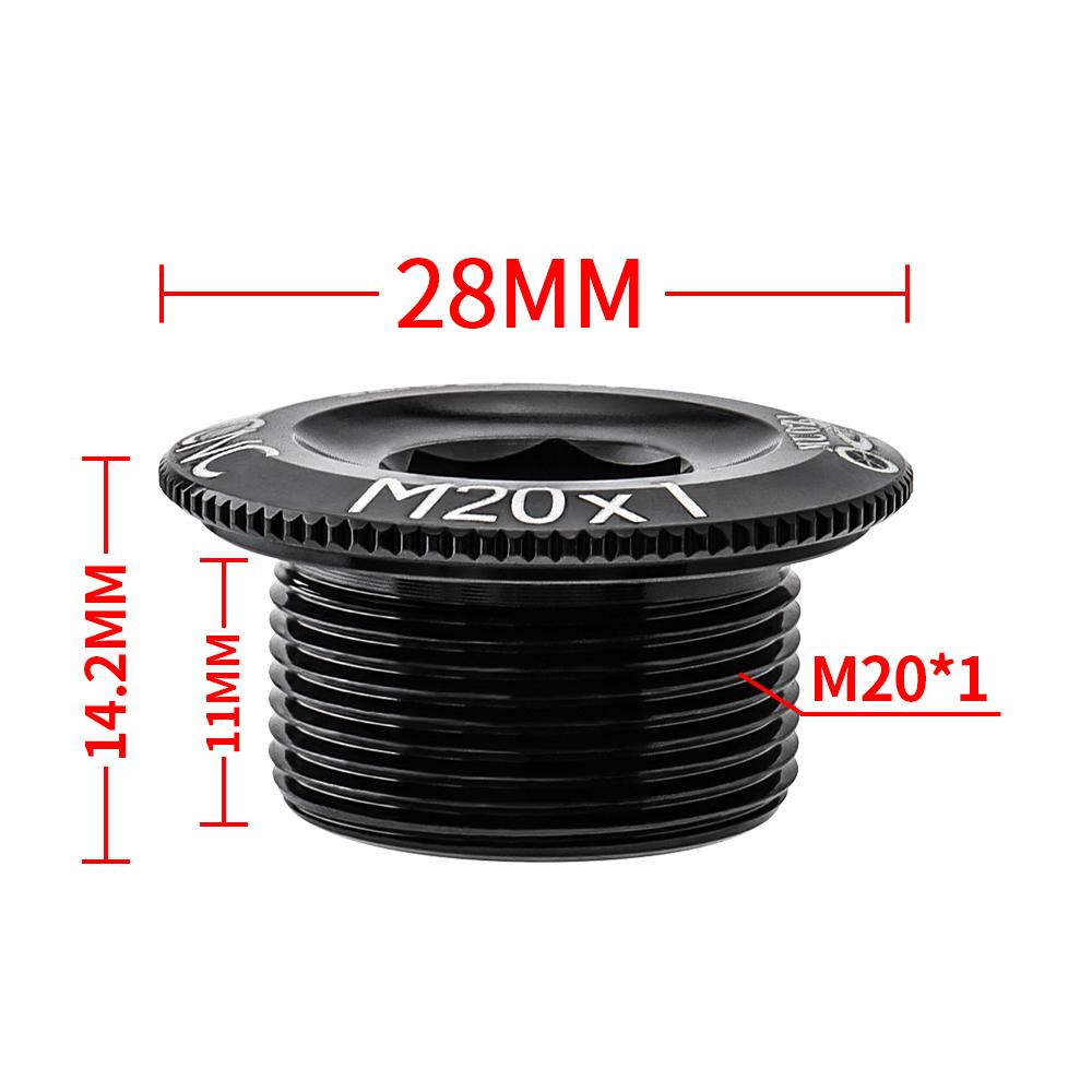 Kurbelabdeckung Schraubkappe M20 MTB Kurbelgarnitur Kurbelabdeckung Aluminium Rennrad Zubehör 10 Farben