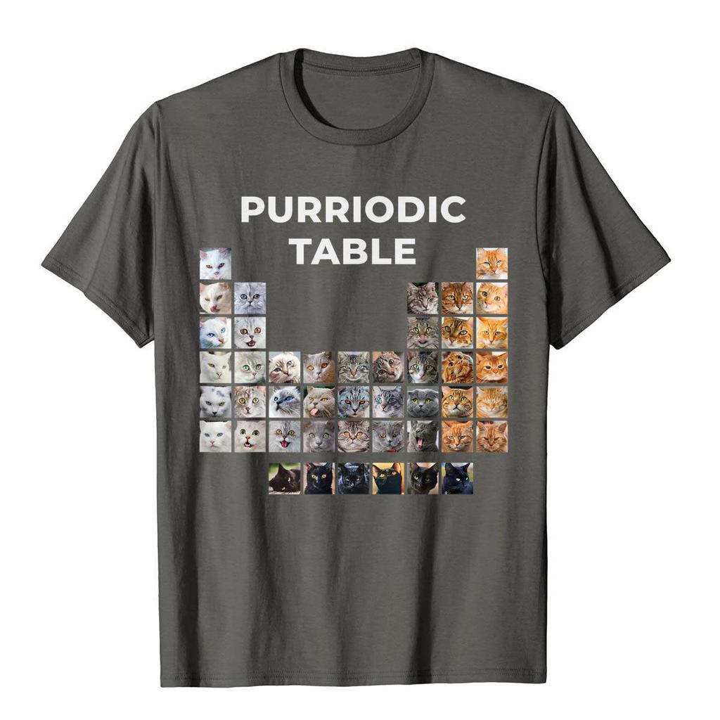 T-shirt Chat Drôle Jeu de Mots Chimie Tableau Périodique Cadeau Hommes Femmes En Promotion T-shirt Geek Coton T-shirt Homme Vêtements Hommes Streetwear