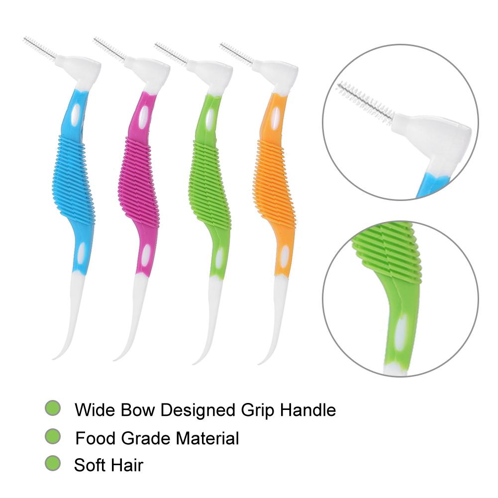 8pcs/set Colours Disposable Toothpicks Soft Interdental Brushes Dental Oral Care Tools