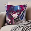 Stylish PPERSONA5 Anime Icons Cushion Cover Pillowcase Antidustmite Invisible Zipper Short Plush Sofa Cushion