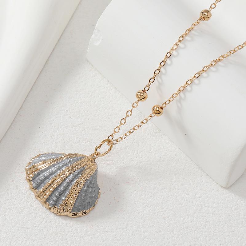 Summer Ocean Resort Seashell Pearl Pendant Necklace - High-End Luxury for Women