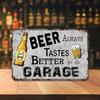 Vintage Beer Sign 12x8 Inch Retro Tin Plaque for Bar Garage